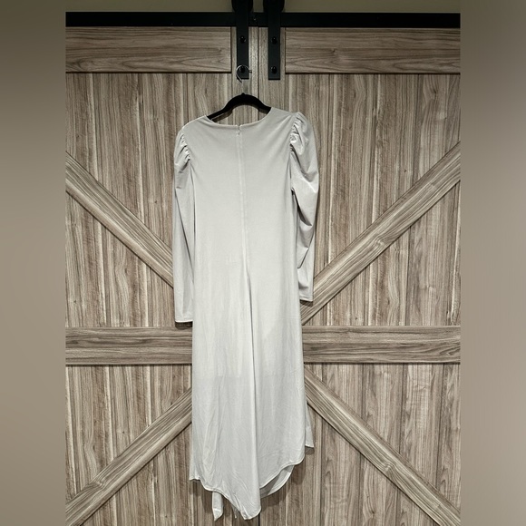 NWT Velvet Ruched Side Asymmetrical Midi Dress - Picture 10 of 11